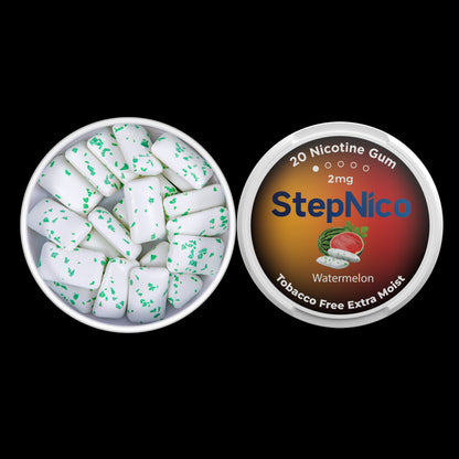 Watermelon Breath Gum 4mg & 2mg | 5-Can Roll, 100 Gum