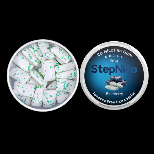 BLUEBERRY NICOTINE GUM 4MG | 5-CAN ROLL 100 GUM
